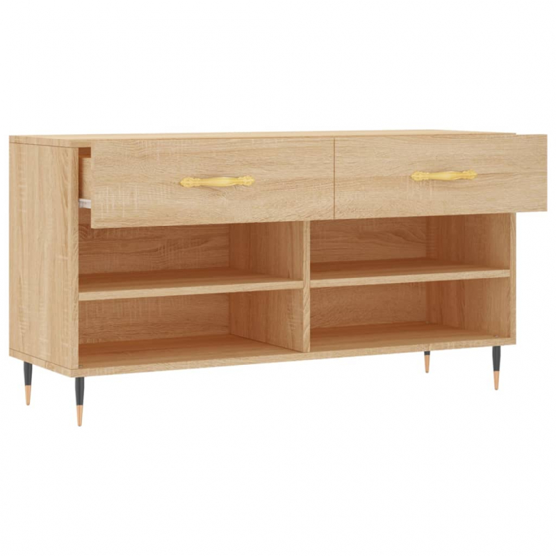 Schuhbank Sonoma-Eiche 102x35x55 cm Holzwerkstoff