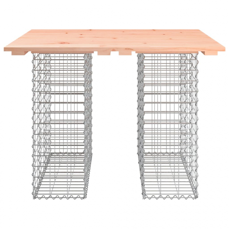 Gartenbank aus Gabionen 100x102x72 cm Massivholz Douglasie