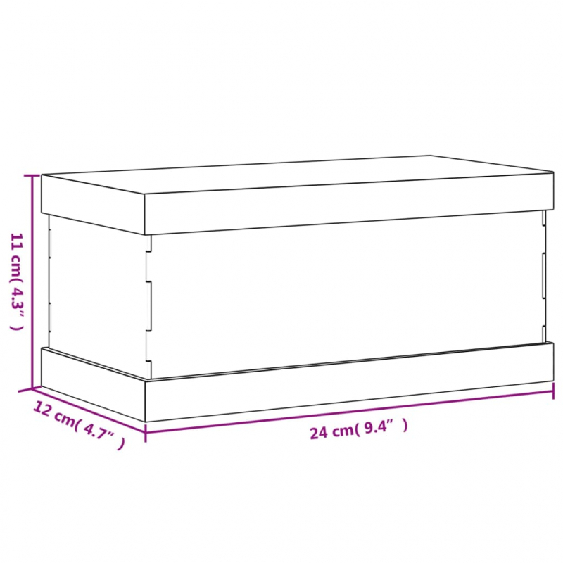 Vitrine Transparent 24x12x11 cm Acryl