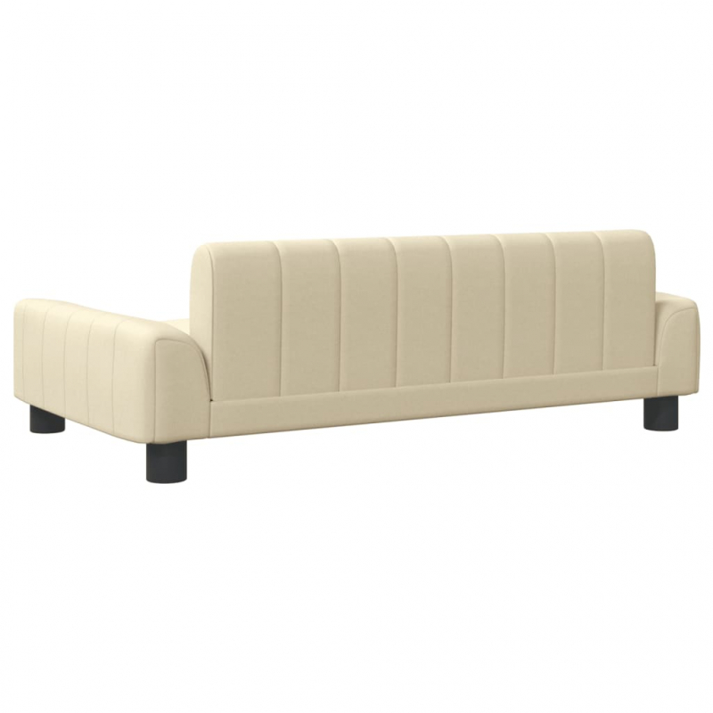 Kindersofa Creme 90x53x30 cm Stoff