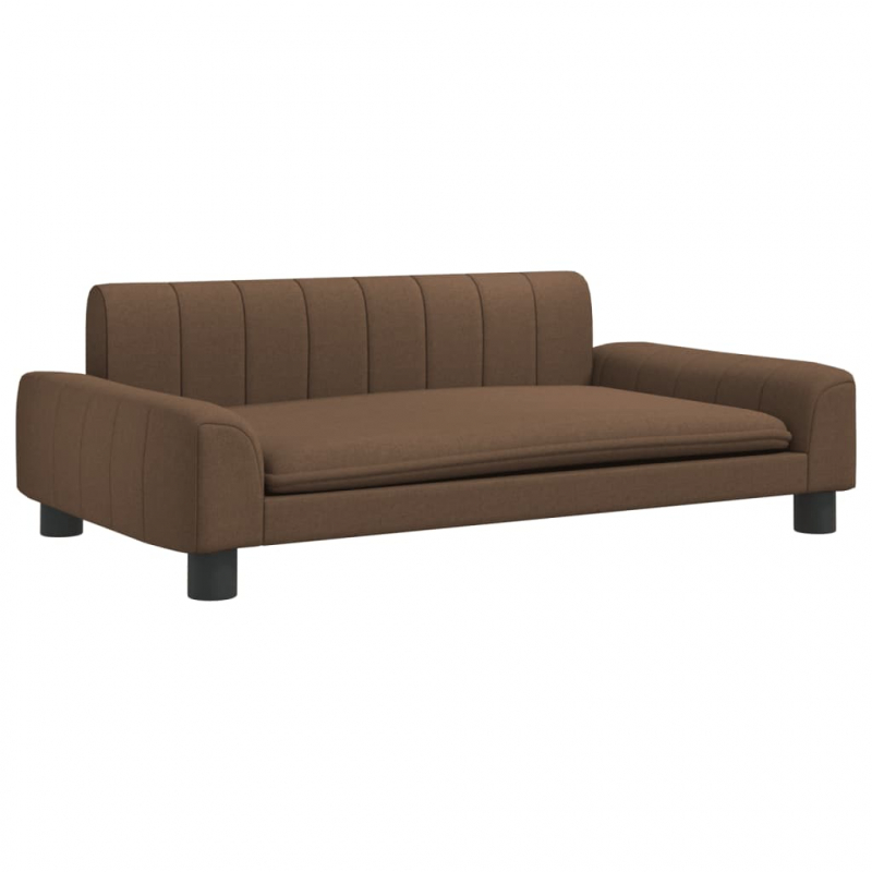 Kindersofa Braun 90x53x30 cm Stoff