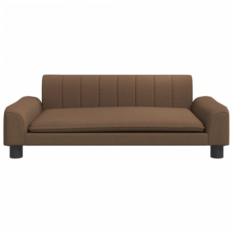 Kindersofa Braun 90x53x30 cm Stoff