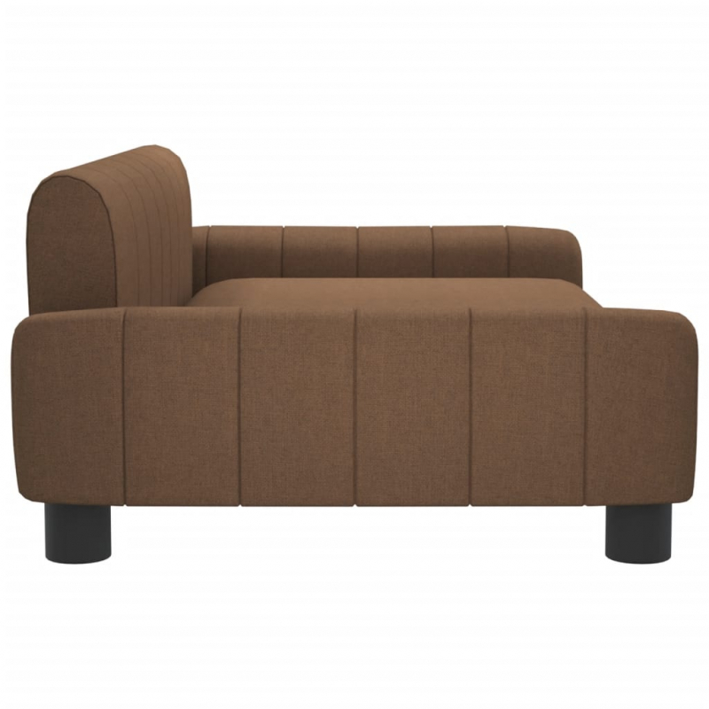 Kindersofa Braun 90x53x30 cm Stoff