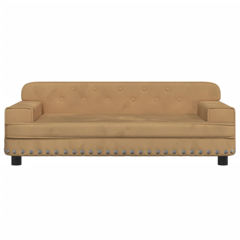 Kindersofa Braun 90x53x30 cm Samt