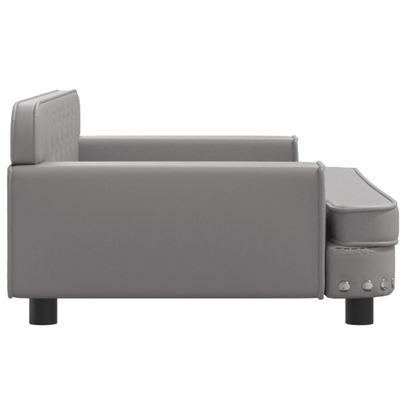 Kindersofa Grau 90x53x30 cm Kunstleder