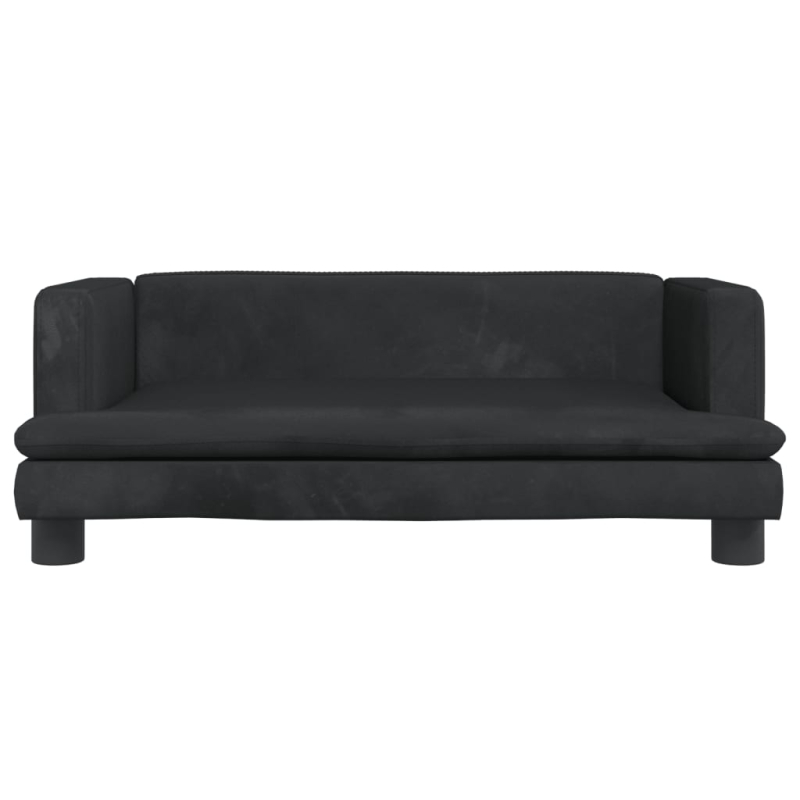Kindersofa Schwarz 80x45x30 cm Samt
