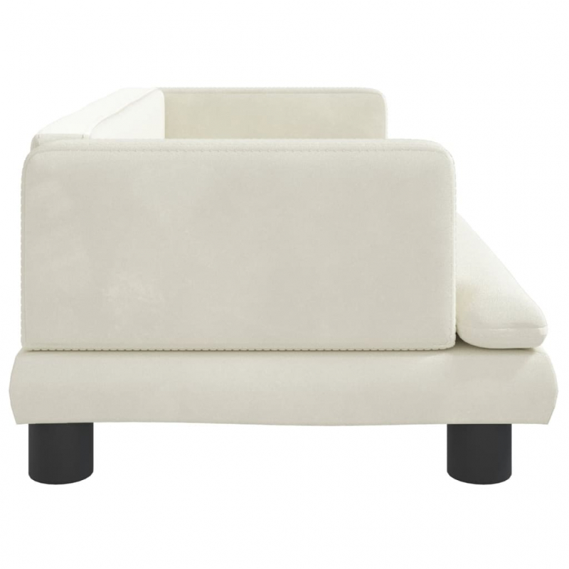 Kindersofa Creme 80x45x30 cm Samt