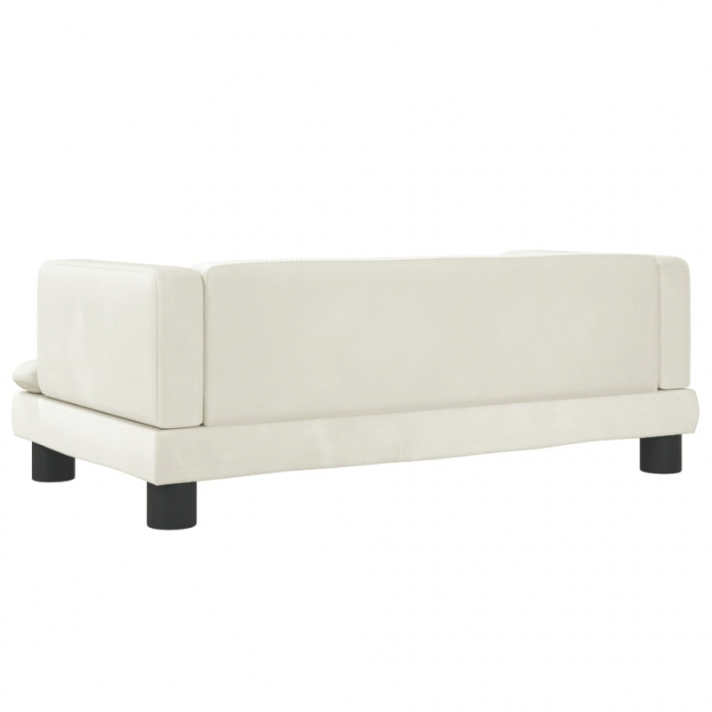 Kindersofa Creme 80x45x30 cm Samt