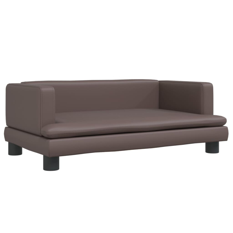 Kindersofa Braun 80x45x30 cm Kunstleder