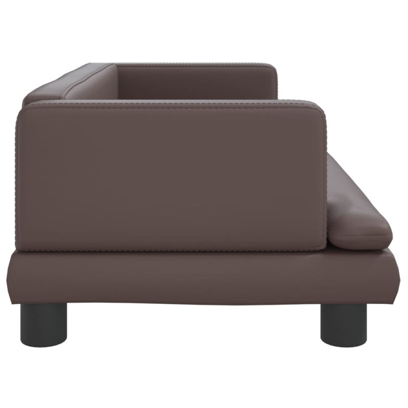 Kindersofa Braun 80x45x30 cm Kunstleder