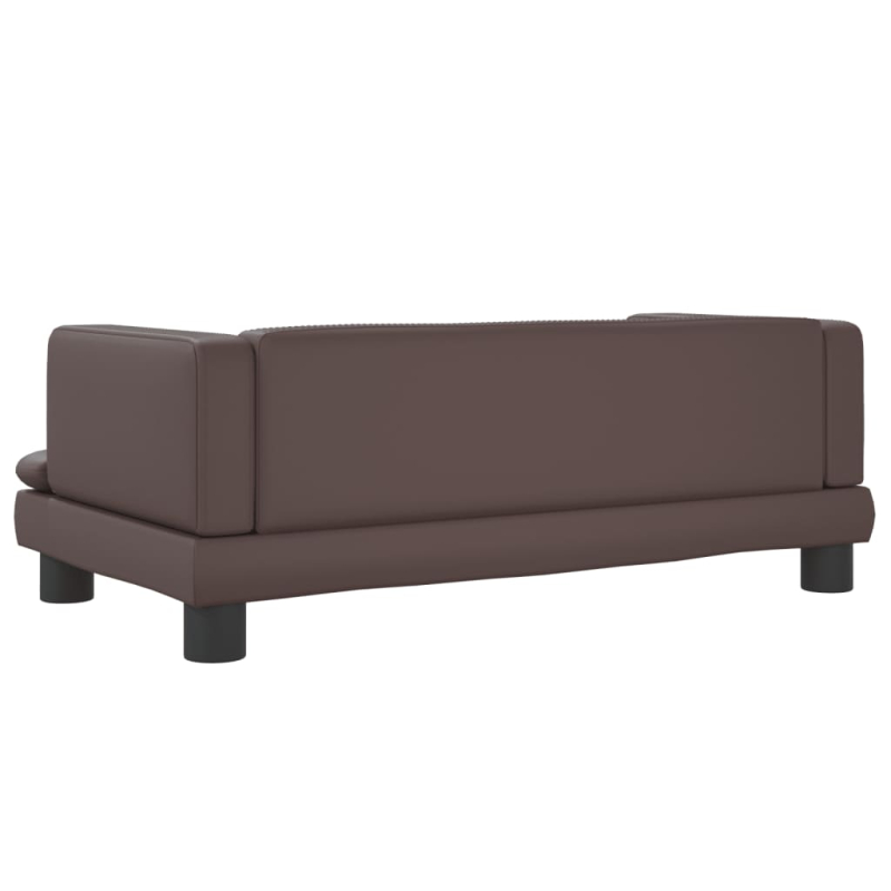 Kindersofa Braun 80x45x30 cm Kunstleder