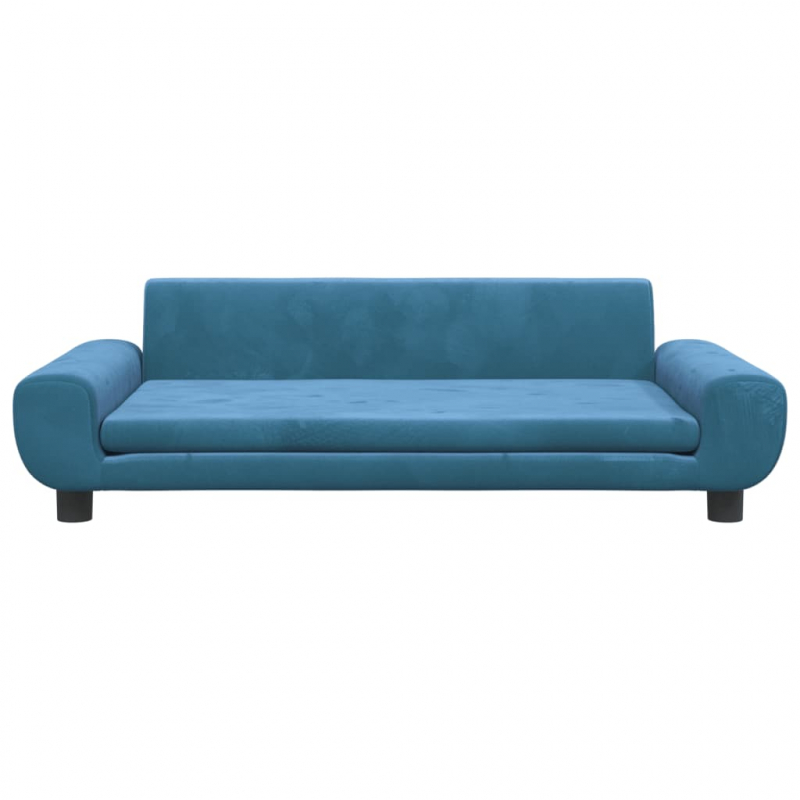 Kindersofa Blau 100x54x33 cm Samt
