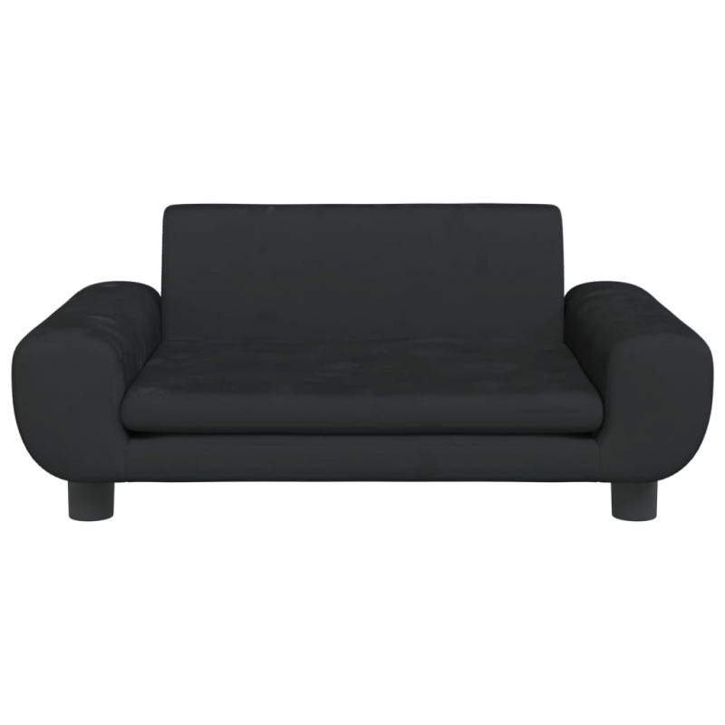 Kindersofa Schwarz 70x45x33 cm Samt