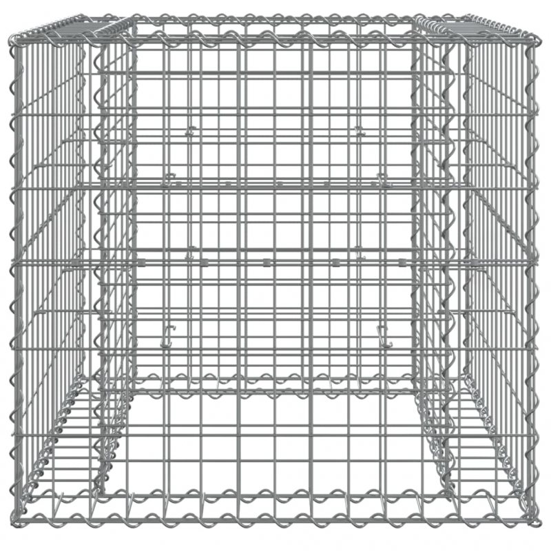 Gabionenkorb Silbern 70x70x65 cm Verzinktes Eisen