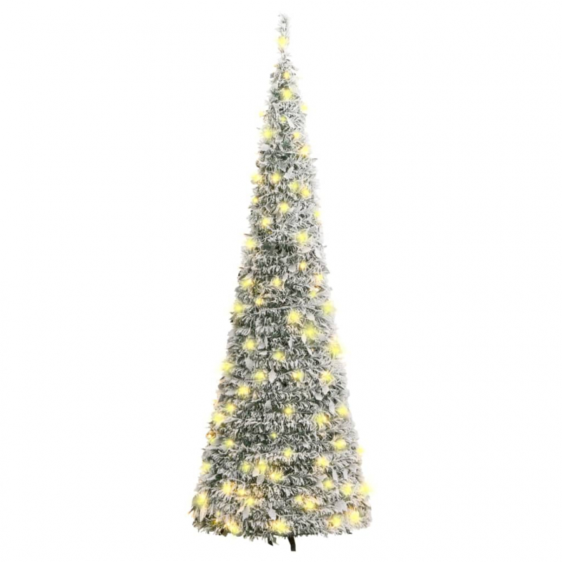Pop-Up-Weihnachtsbaum Künstlich Beschneit 50 LEDs 120 cm