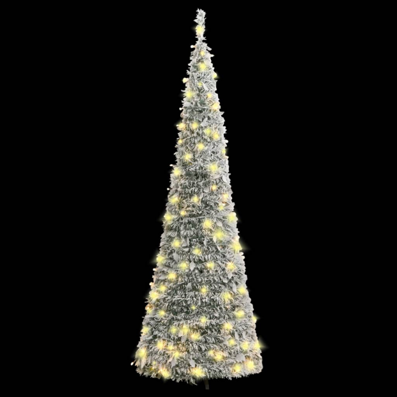 Pop-Up-Weihnachtsbaum Künstlich Beschneit 100 LEDs 150 cm