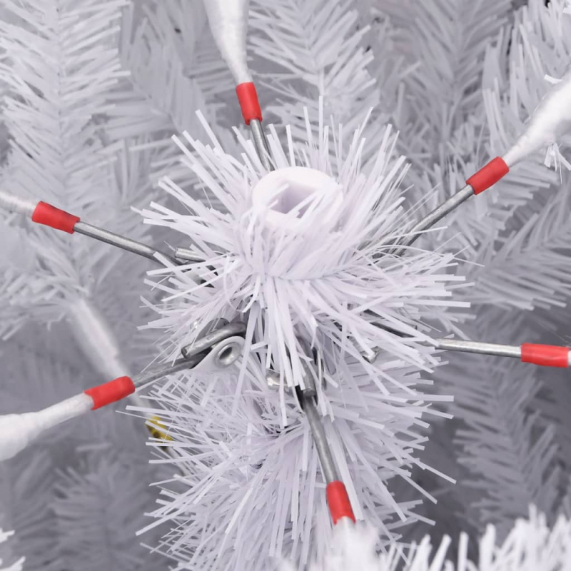 Künstlicher Weihnachtsbaum Klappbar mit Ständer Weiß 120 cm