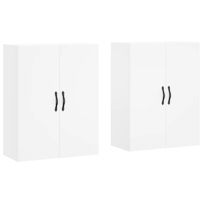 Wandschränke 2 Stk. Weiß Holzwerkstoff
