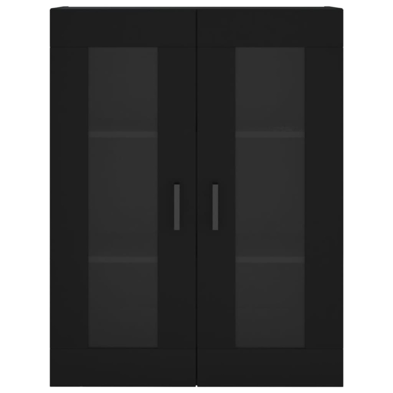 Wandschränke 2 Stk. Schwarz Holzwerkstoff