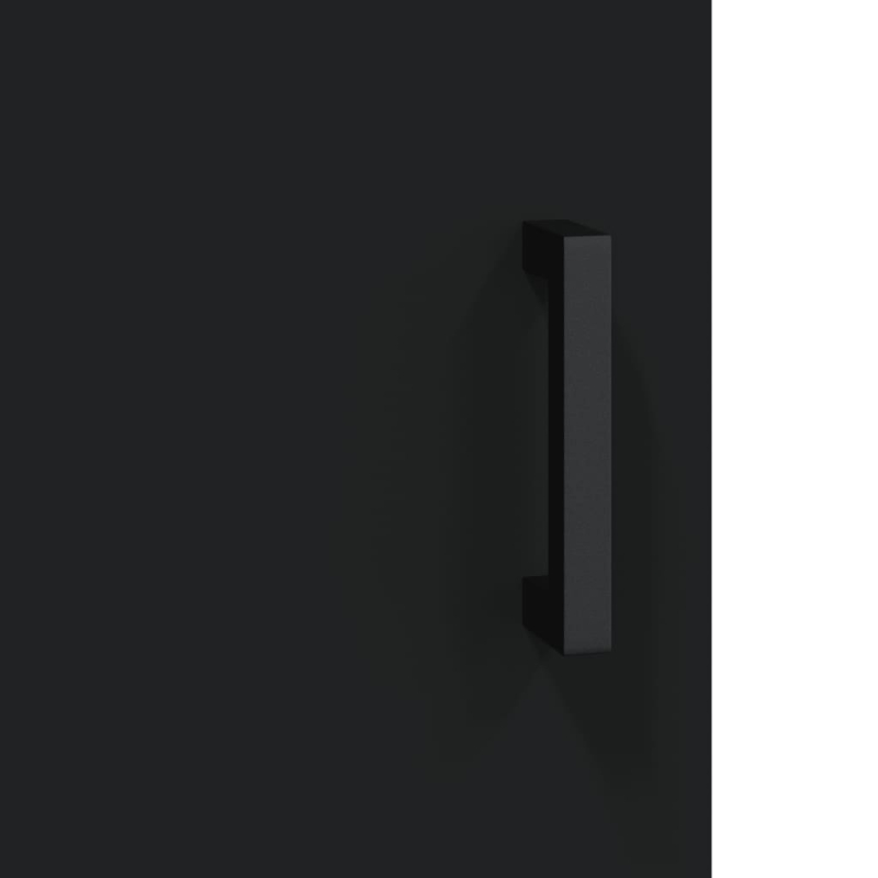 Wandschränke 2 Stk. Schwarz Holzwerkstoff