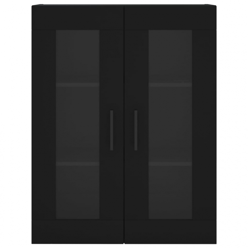 Wandschränke 2 Stk. Schwarz Holzwerkstoff