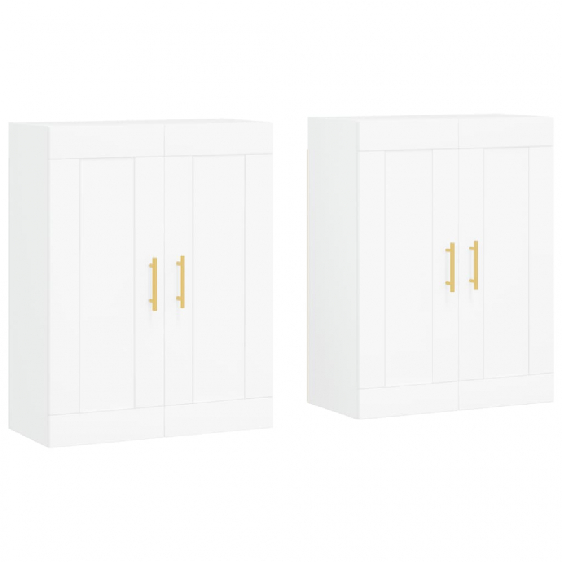 Wandschränke 2 Stk. Weiß Holzwerkstoff