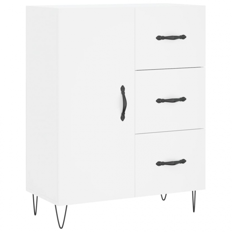 Highboard Weiß 69,5x34x180 cm Holzwerkstoff