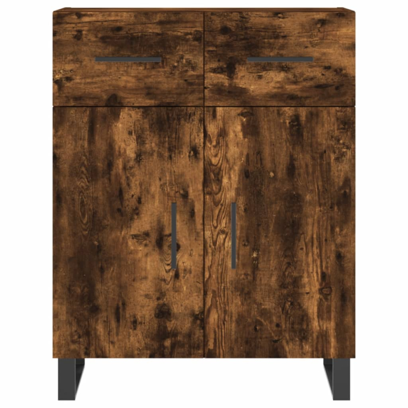 Highboard Räuchereiche 69,5x34x180 cm Holzwerkstoff