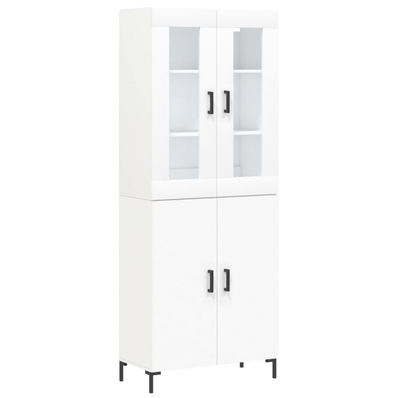 Highboard Weiß 69,5x34x180 cm Holzwerkstoff