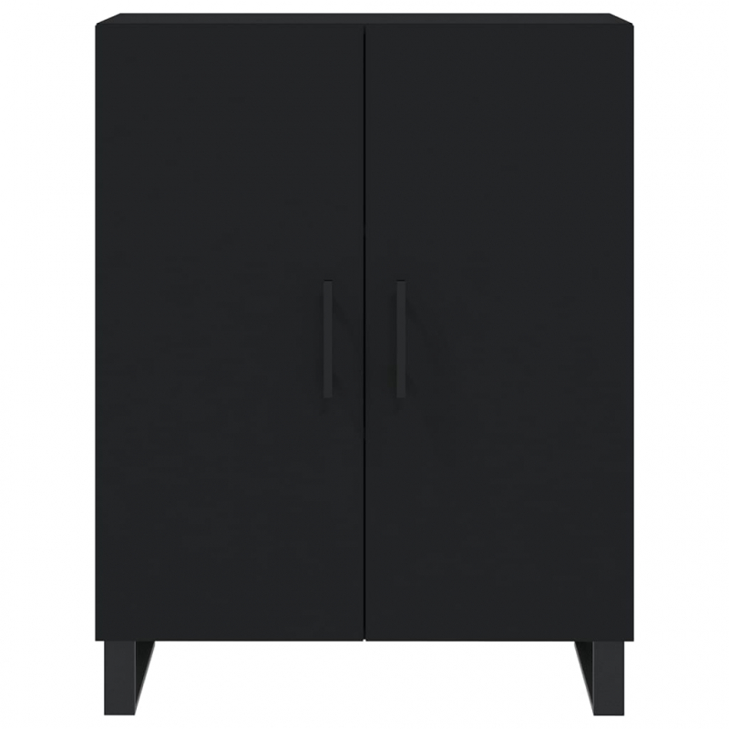 Highboard Schwarz 69,5x34x180 cm Holzwerkstoff
