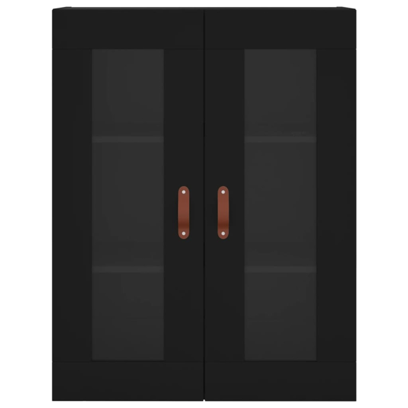 Highboard Schwarz 69,5x34x180 cm Holzwerkstoff