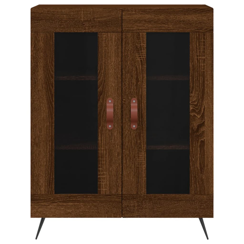 Highboard Braun Eichen-Optik 69,5x34x180 cm Holzwerkstoff