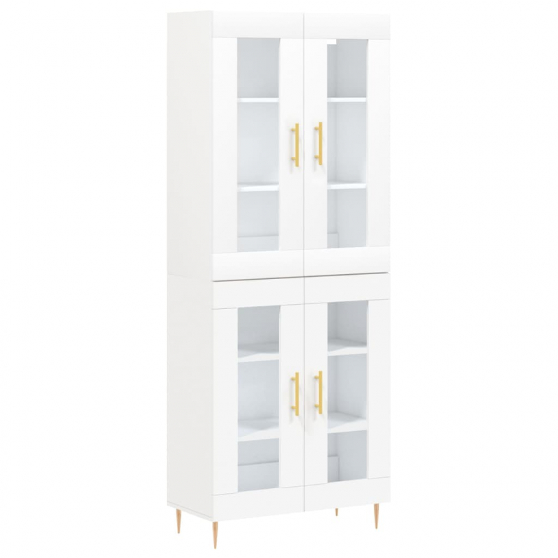 Highboard Weiß 69,5x34x180 cm Holzwerkstoff