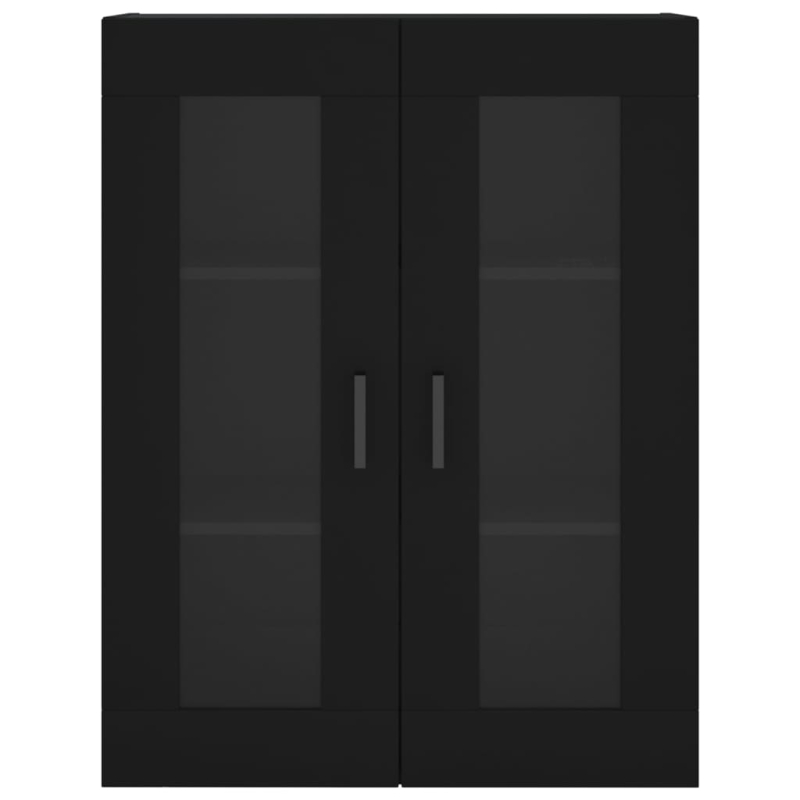 Highboard Schwarz 69,5x34x180 cm Holzwerkstoff
