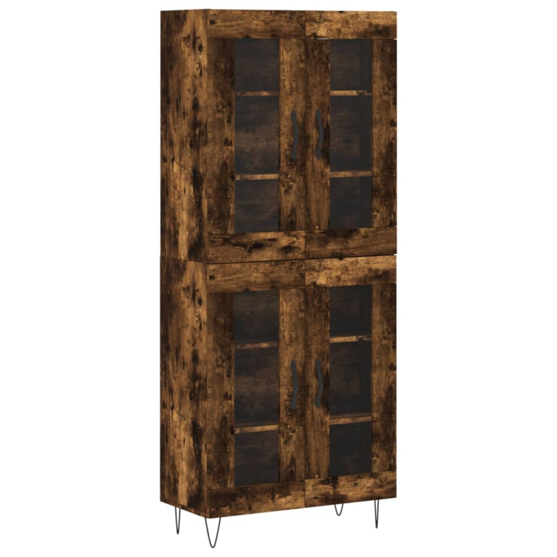 Highboard Räuchereiche 69,5x34x180 cm Holzwerkstoff
