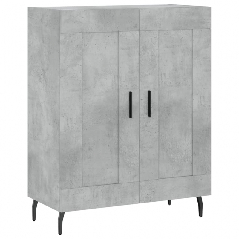 Highboard Betongrau 69,5x34x180 cm Holzwerkstoff
