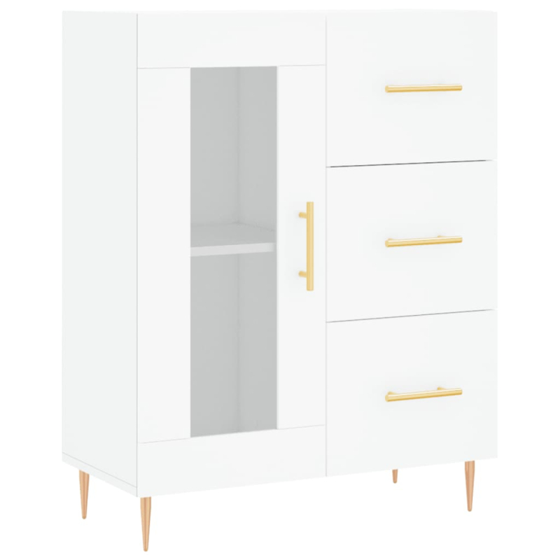 Highboard Weiß 69,5x34x180 cm Holzwerkstoff