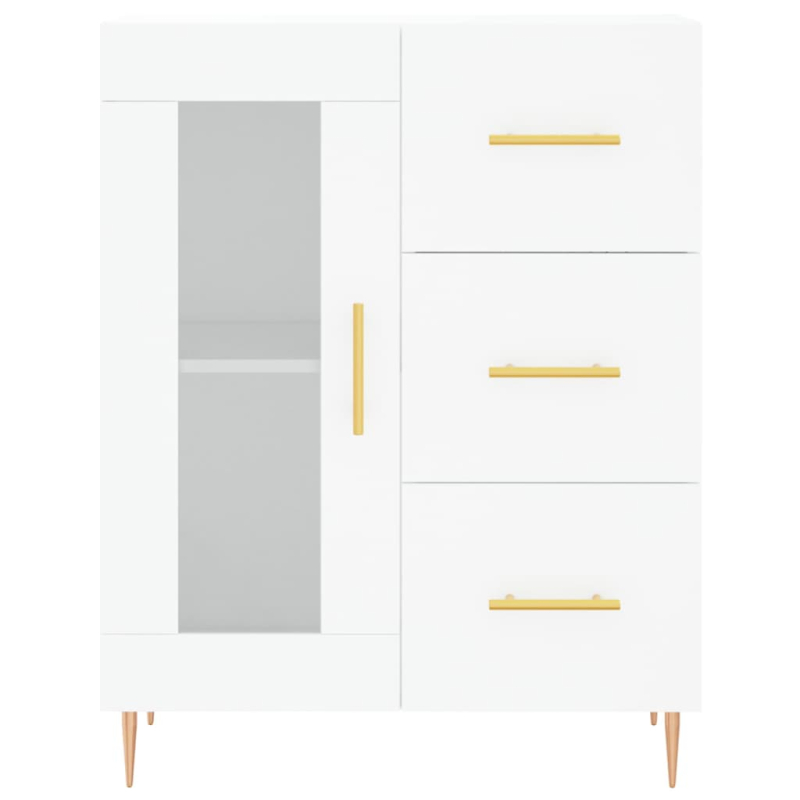 Highboard Weiß 69,5x34x180 cm Holzwerkstoff