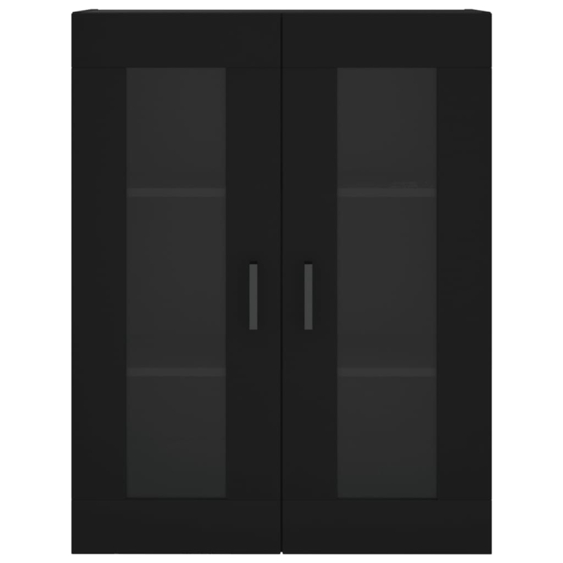 Highboard Schwarz 69,5x34x180 cm Holzwerkstoff