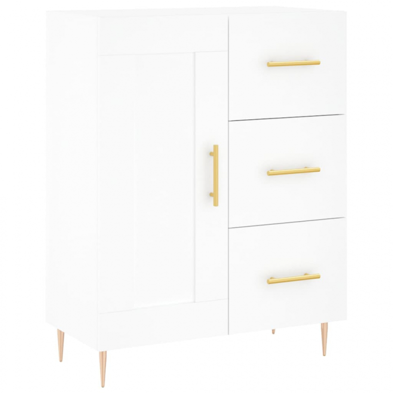 Highboard Weiß 69,5x34x180 cm Holzwerkstoff