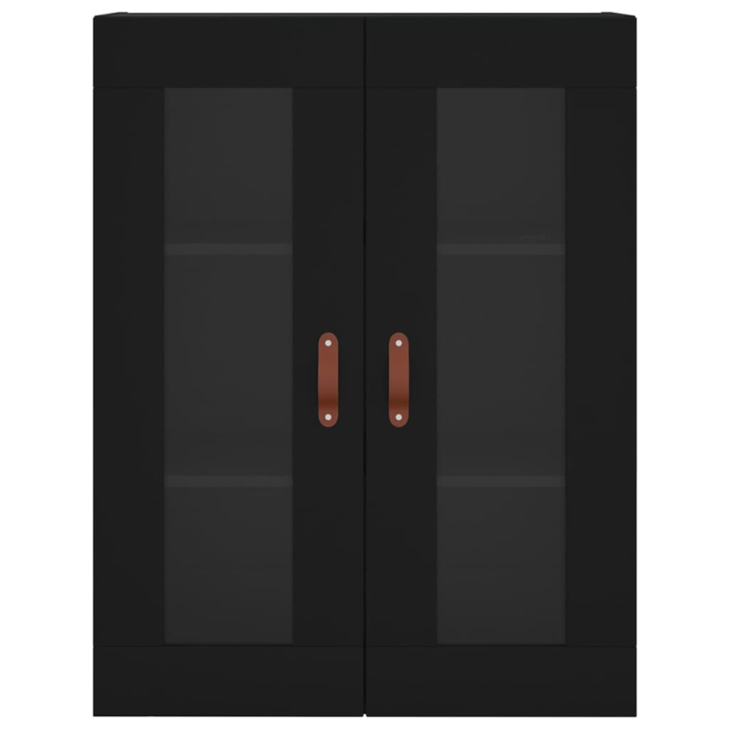Highboard Schwarz 69,5x34x180 cm Holzwerkstoff