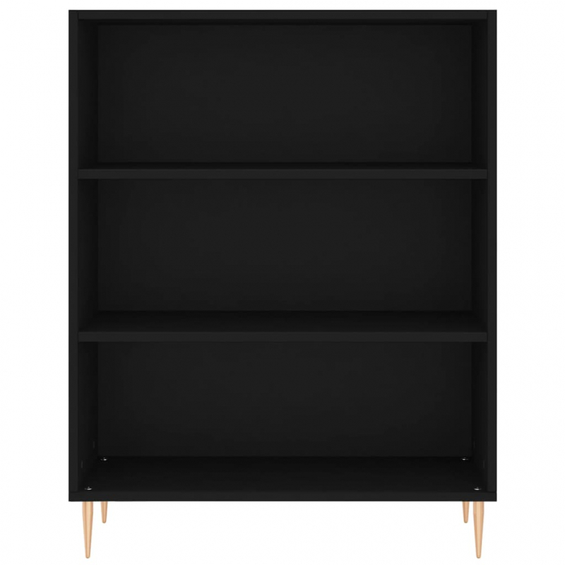 Highboard Schwarz 69,5x34x180 cm Holzwerkstoff