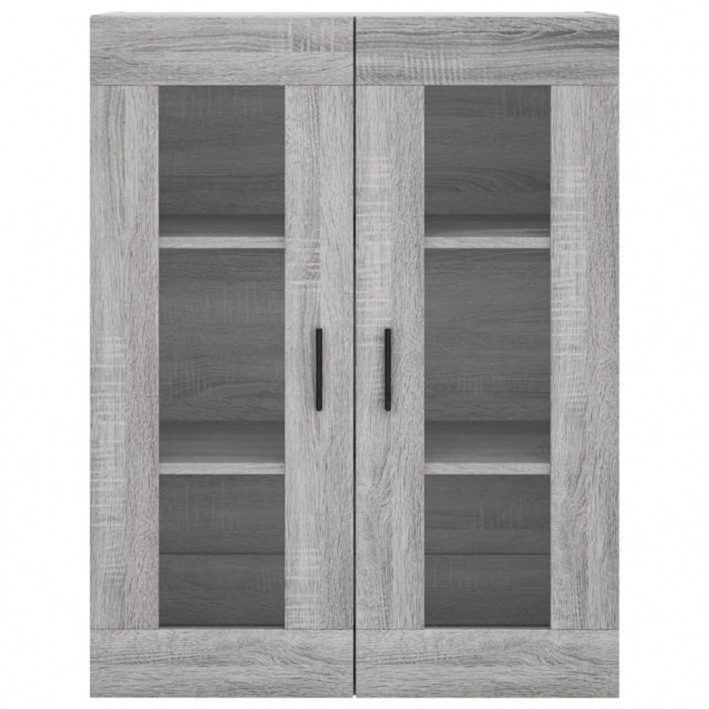 Highboard Grau Sonoma 69,5x34x180 cm Holzwerkstoff