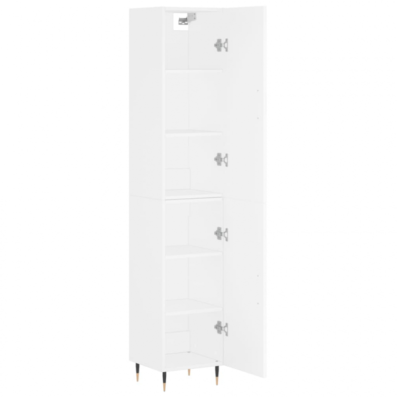 Highboard Weiß 34,5x34x180 cm Holzwerkstoff