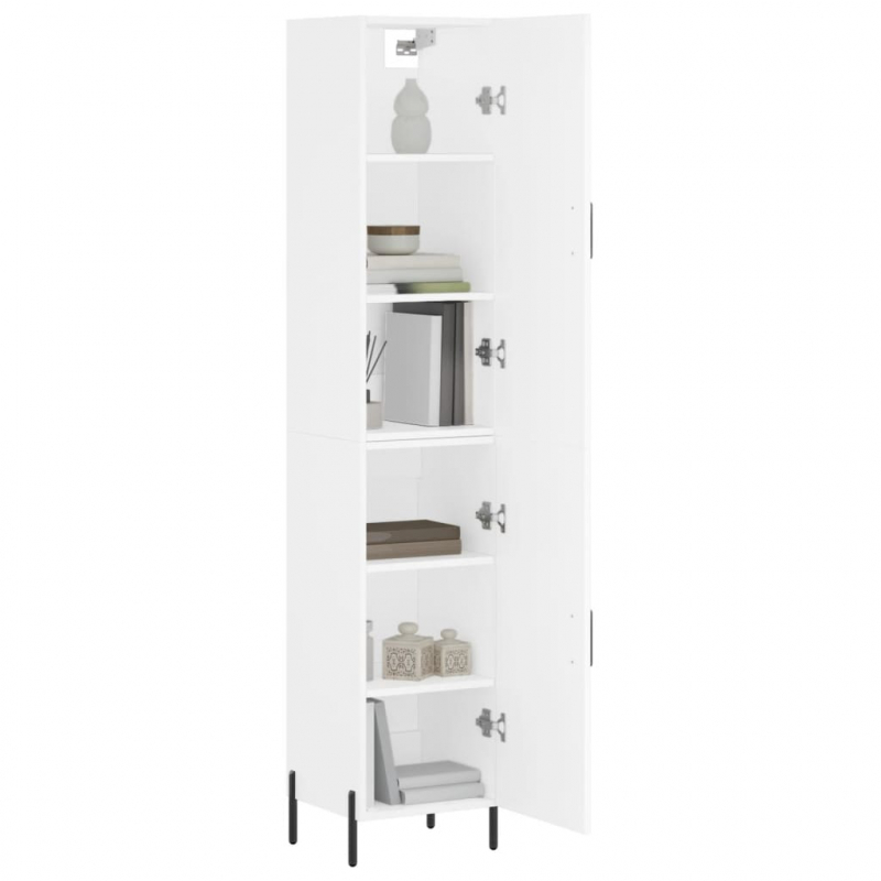 Highboard Weiß 34,5x34x180 cm Holzwerkstoff