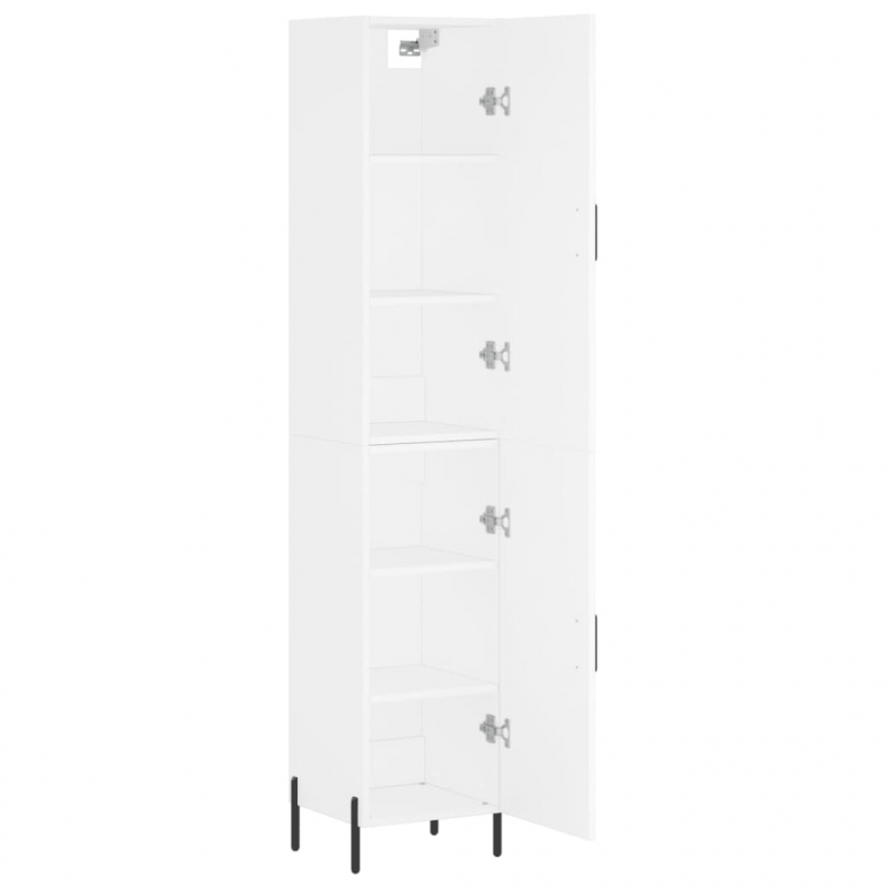 Highboard Weiß 34,5x34x180 cm Holzwerkstoff