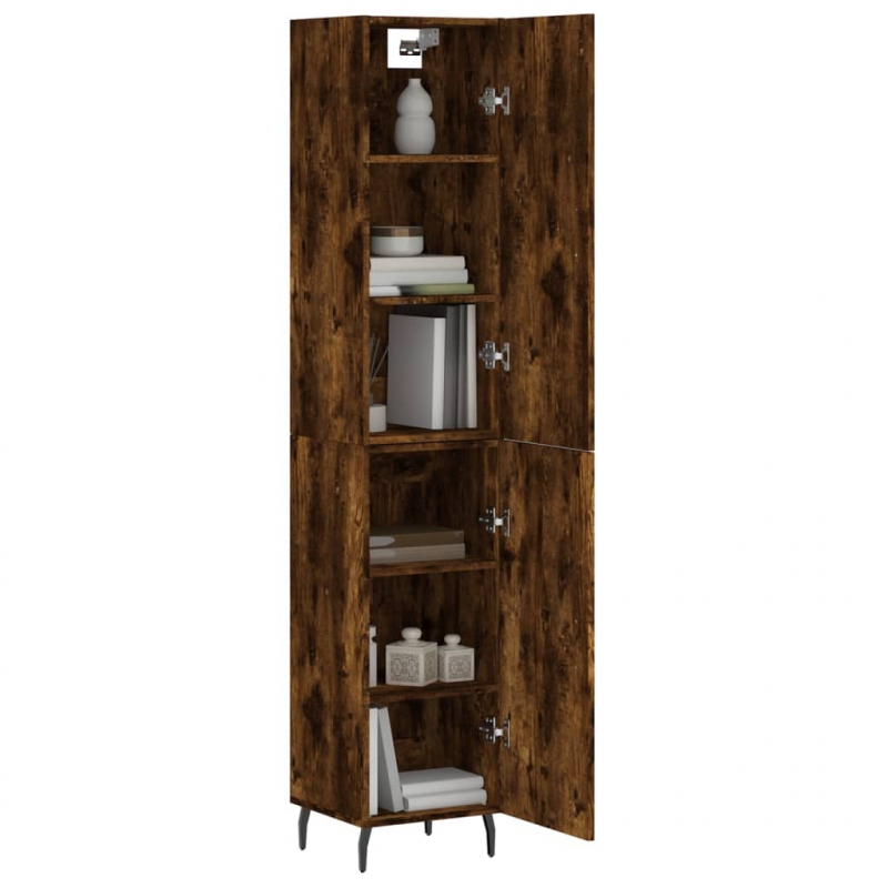 Highboard Räuchereiche 34,5x34x180 cm Holzwerkstoff