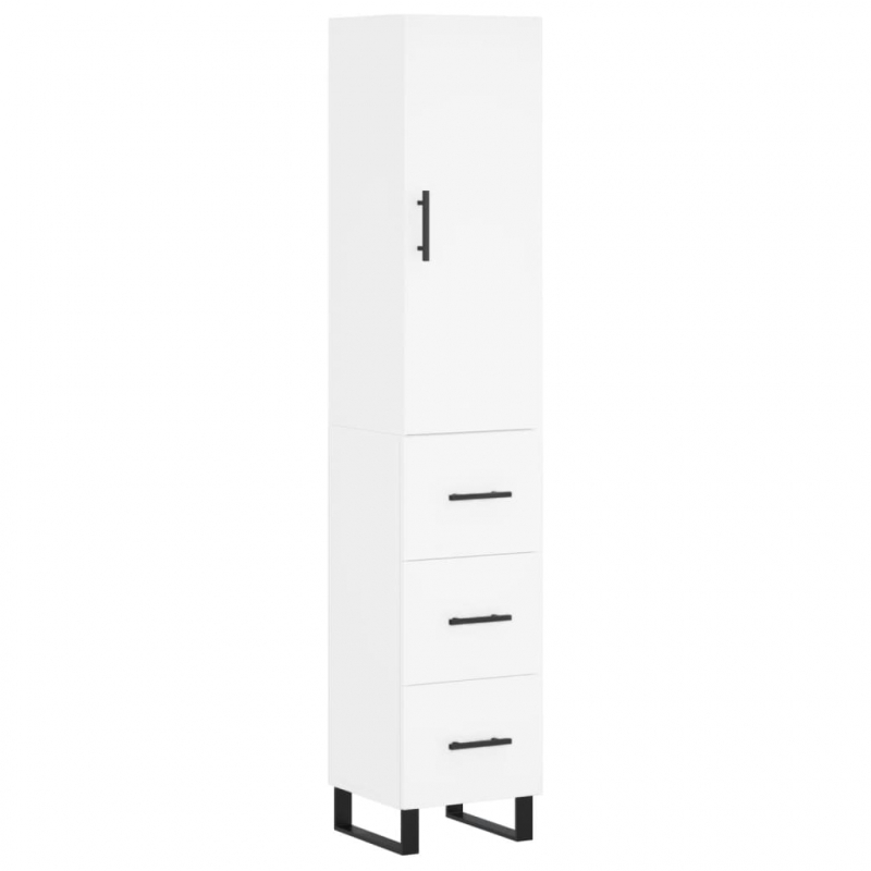 Highboard Weiß 34,5x34x180 cm Holzwerkstoff