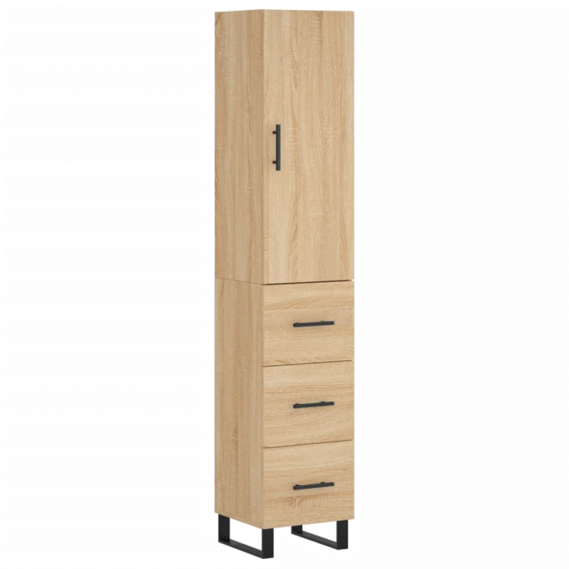Highboard Sonoma-Eiche 34,5x34x180 cm Holzwerkstoff