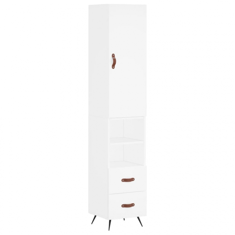 Highboard Weiß 34,5x34x180 cm Holzwerkstoff